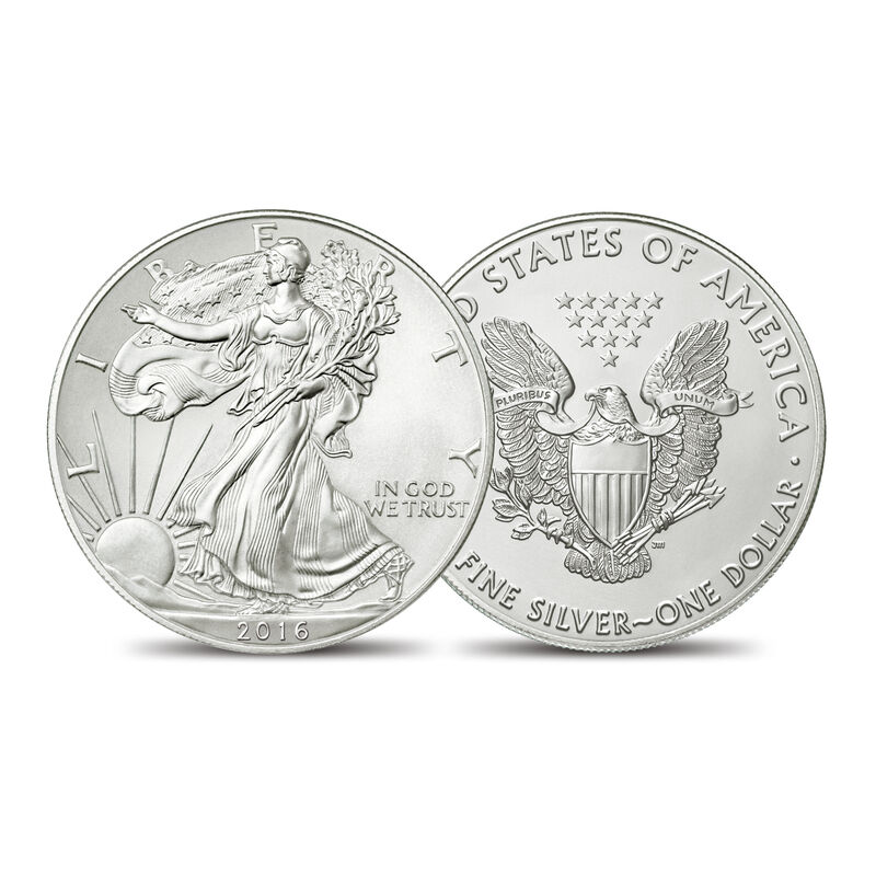 2016 USA $1 CHRISTMAS EAGLE 1 Oz Silver Coin.